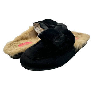 Catherine Malandrino | Women | Furrow Black Velvet Faux Fur Slip-On Mules | 6.5